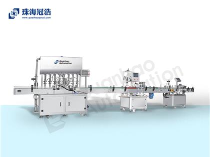 自動化膏體、液體灌裝、旋蓋、貼標生產(chǎn)線